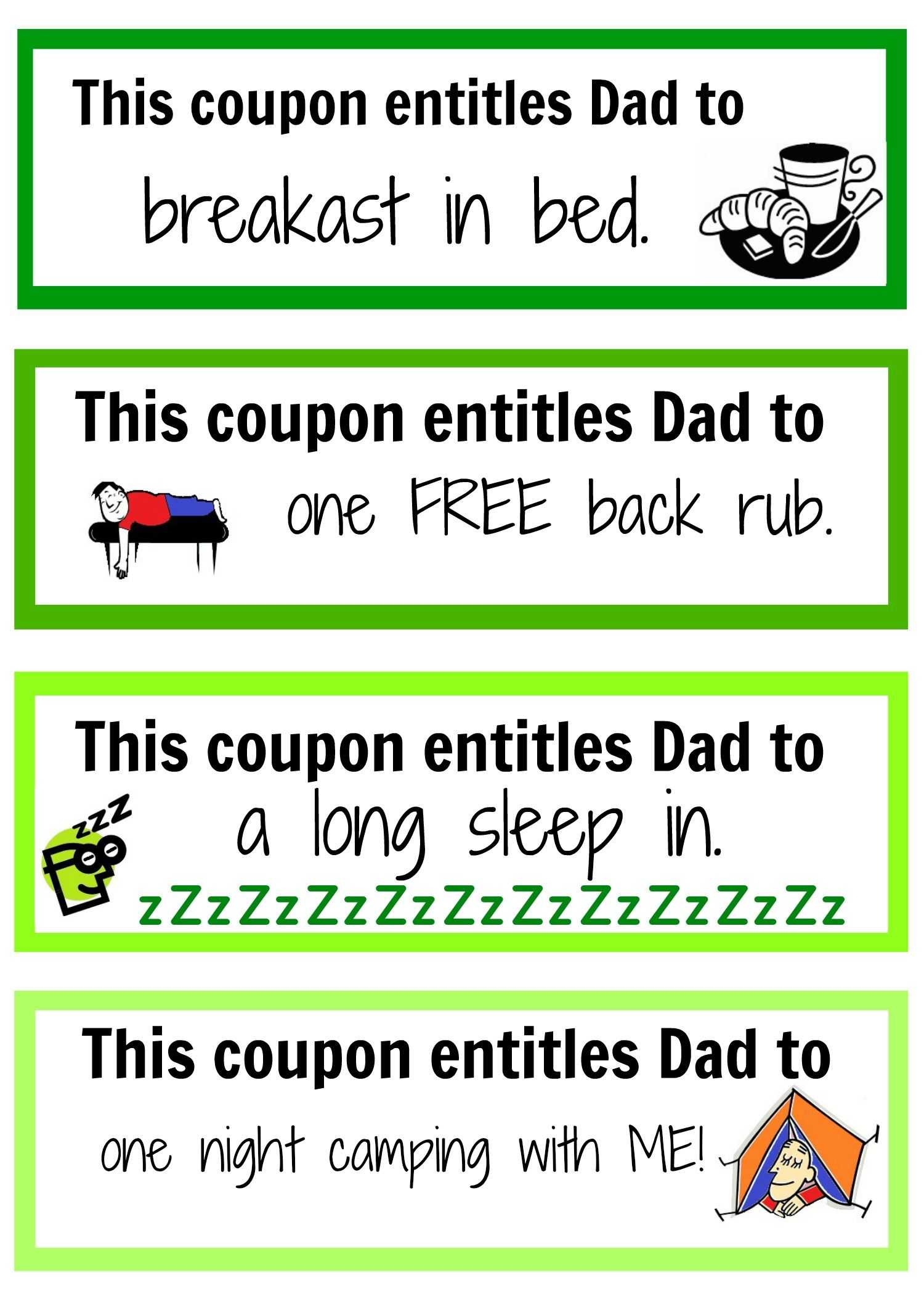 Sleep Hygiene Worksheet with Father S Day Coupon Booklet Pinterest