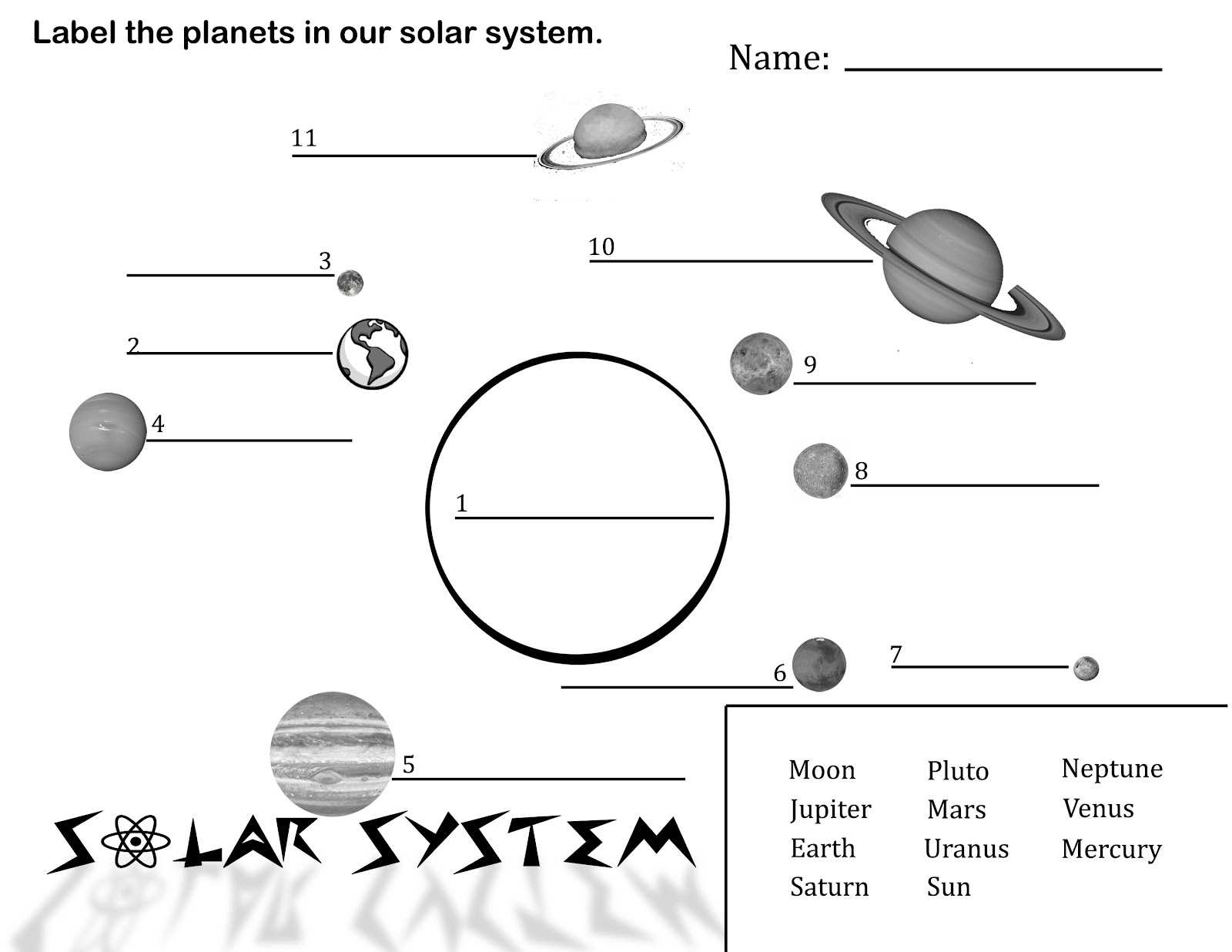 Solar System Worksheets Middle School together with the solar System the Sun Worksheet Printable