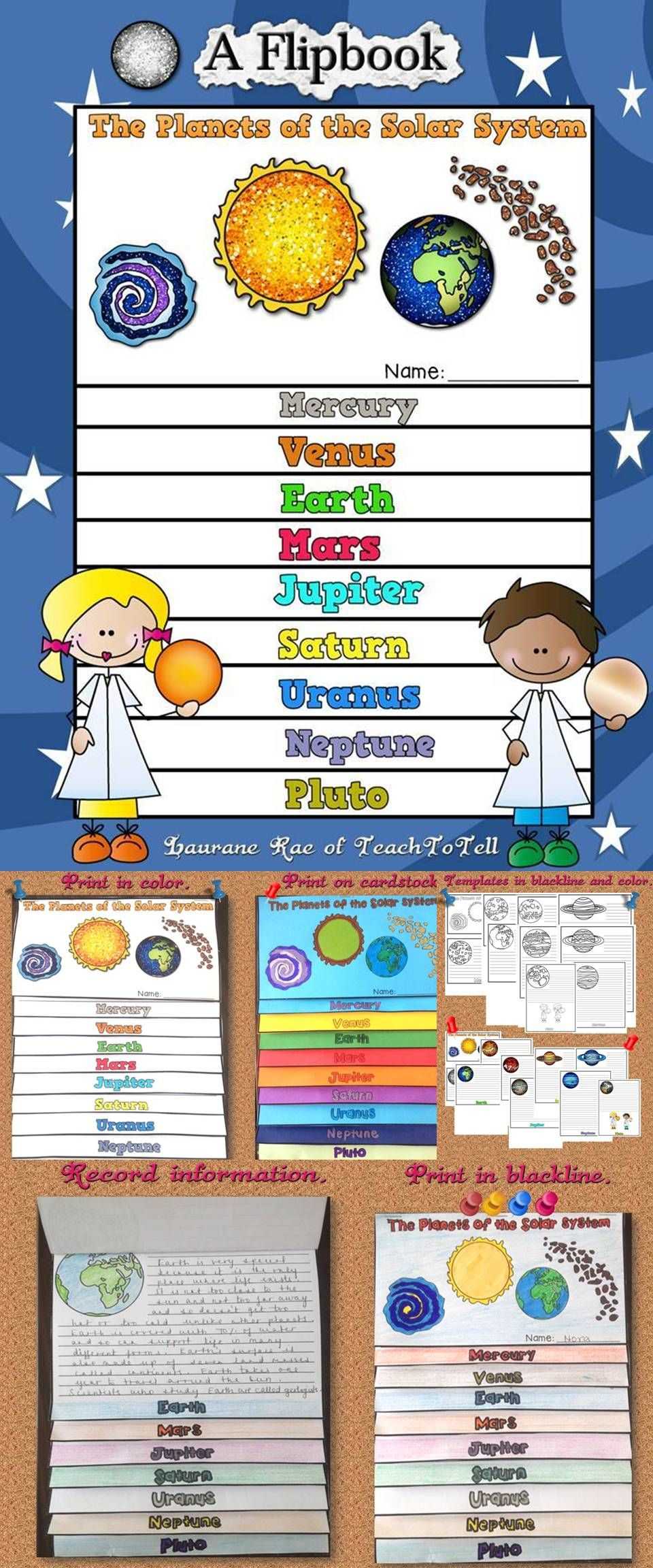 Solar System Worksheets Middle School with the Planets Of the solar System Flipbook Pinterest