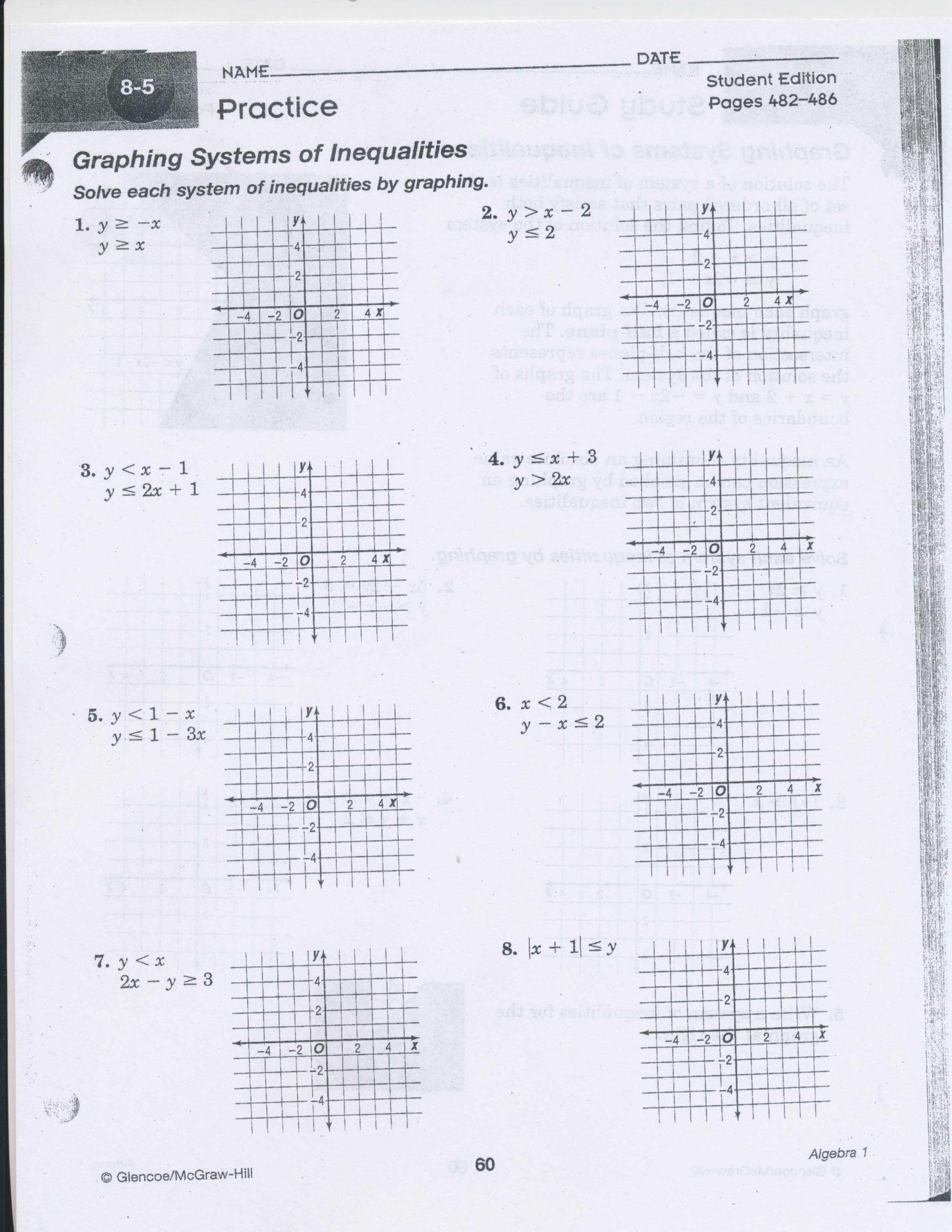Solving and Graphing Inequalities Worksheet Answer Key as Well as solving Systems Equations by Graphing Worksheet Answers Beautiful