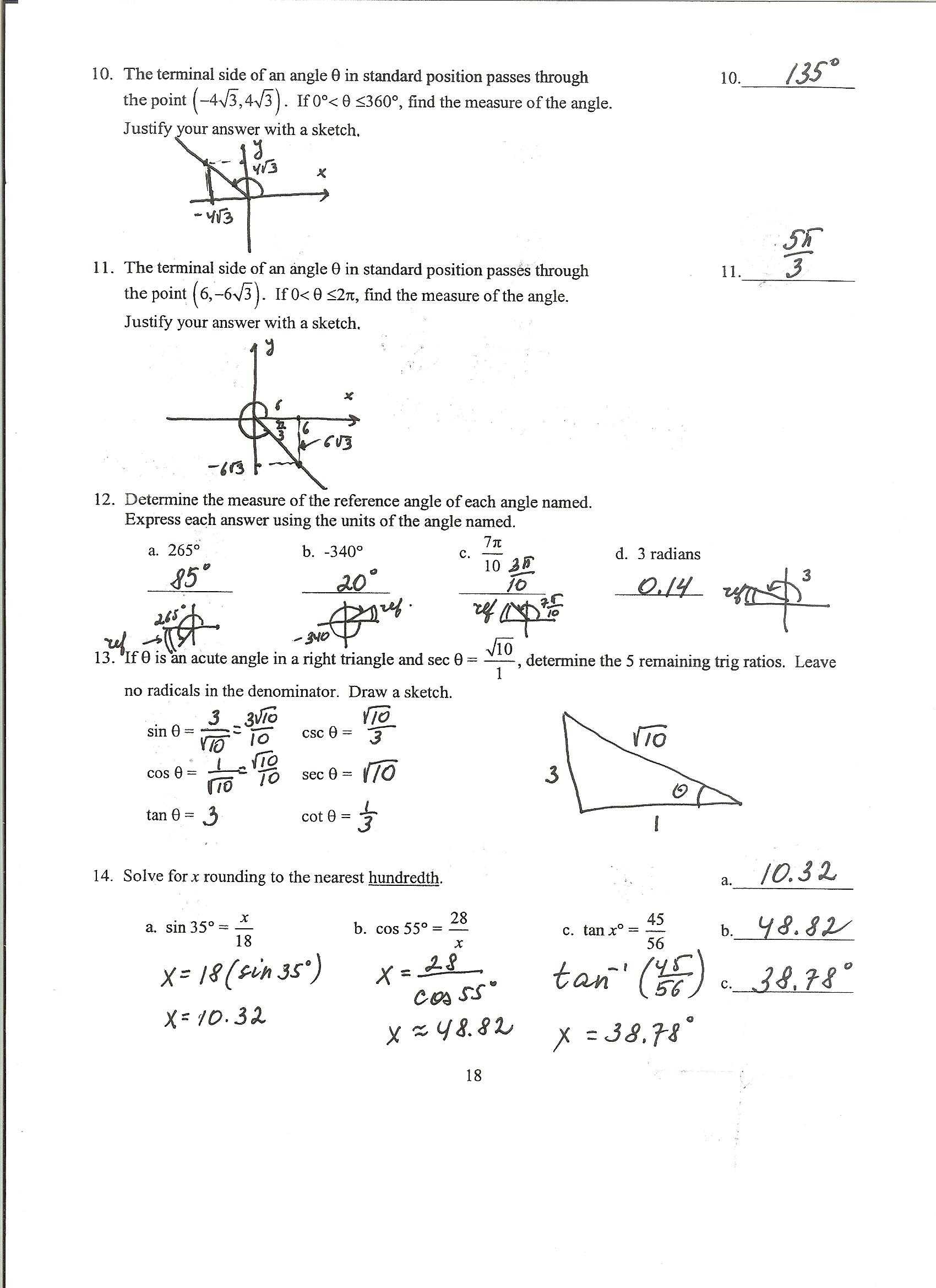 Solving and Graphing Inequalities Worksheet Answer Key or Precalculus Honors
