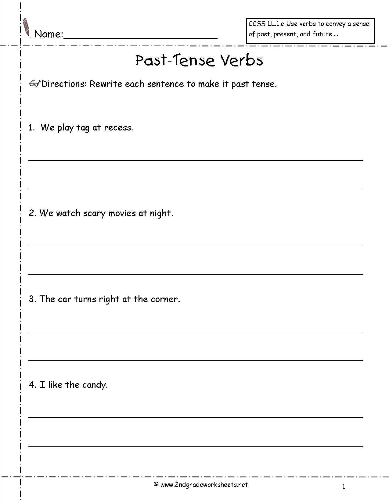 Spanish Verb Conjugation Practice Worksheets with Past Present and Future Tense Verbs Worksheets for 2nd Grade the