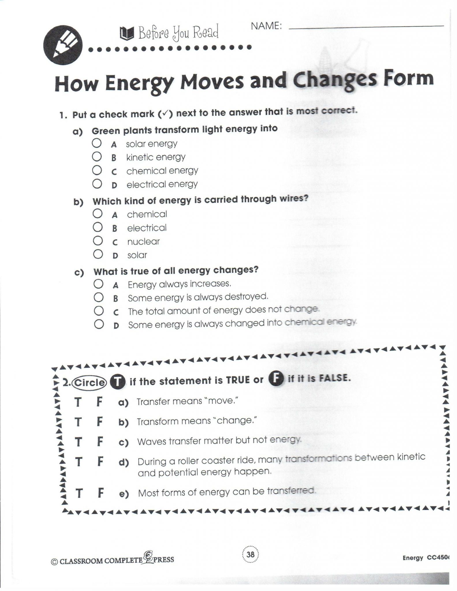 Specific Heat Chem Worksheet 16 1 Answer Key and Physical Science January 2013