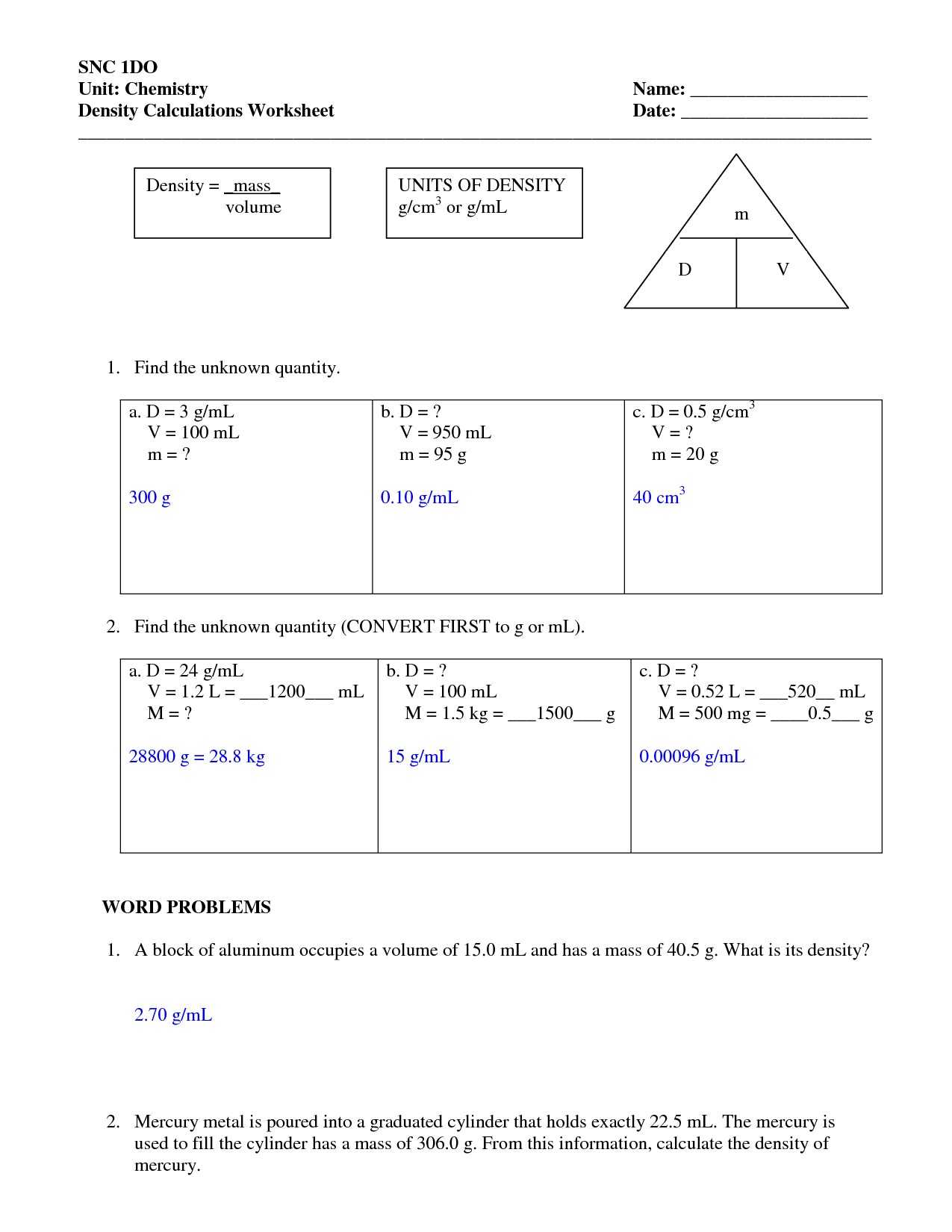 Specific Heat Problems Worksheet with Calculating Specific Heat Worksheet Elegant Density Worksheets with