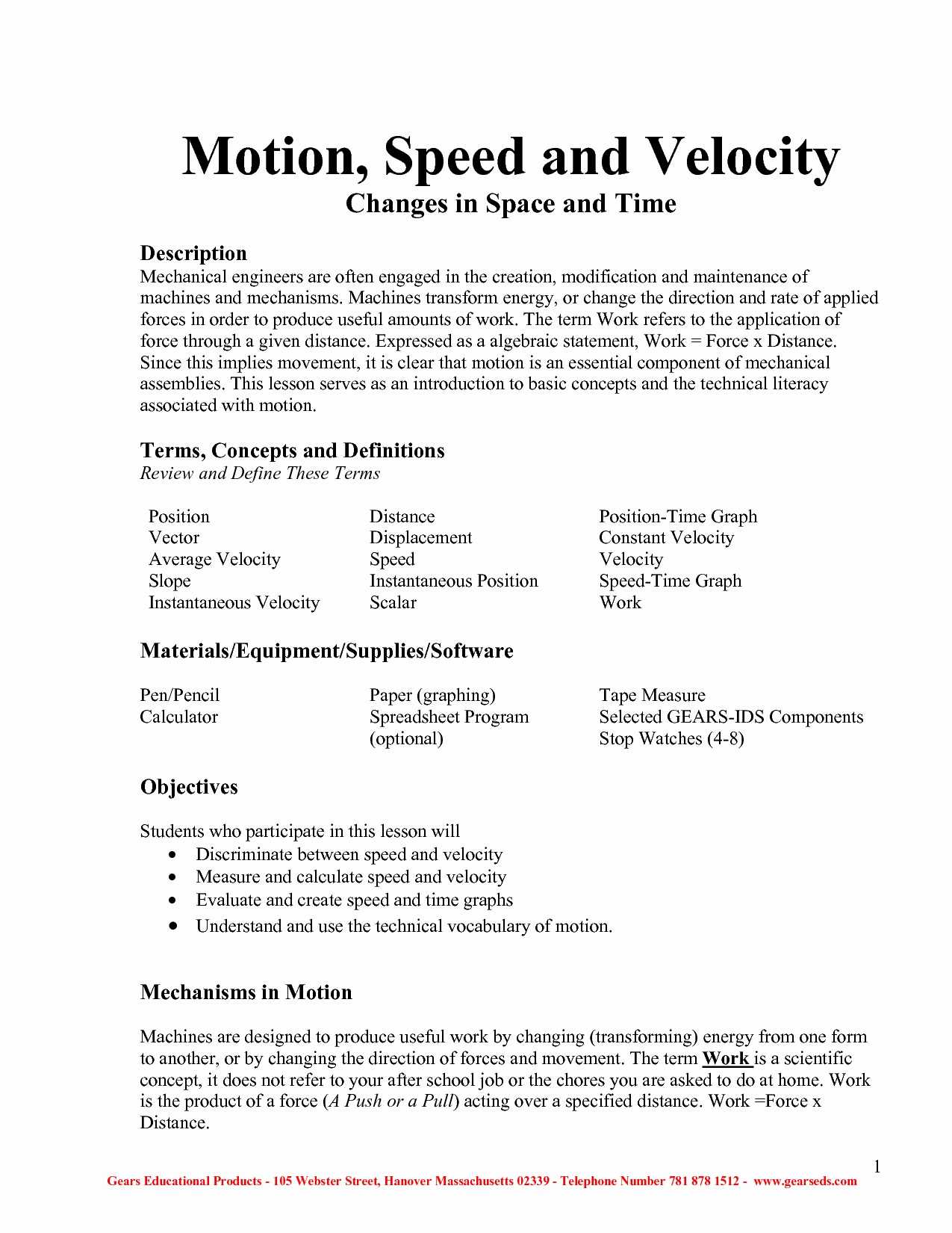 Speed Velocity and Acceleration Calculations Worksheet with Free Graph Example Distance Velocity Acceleration Calculator