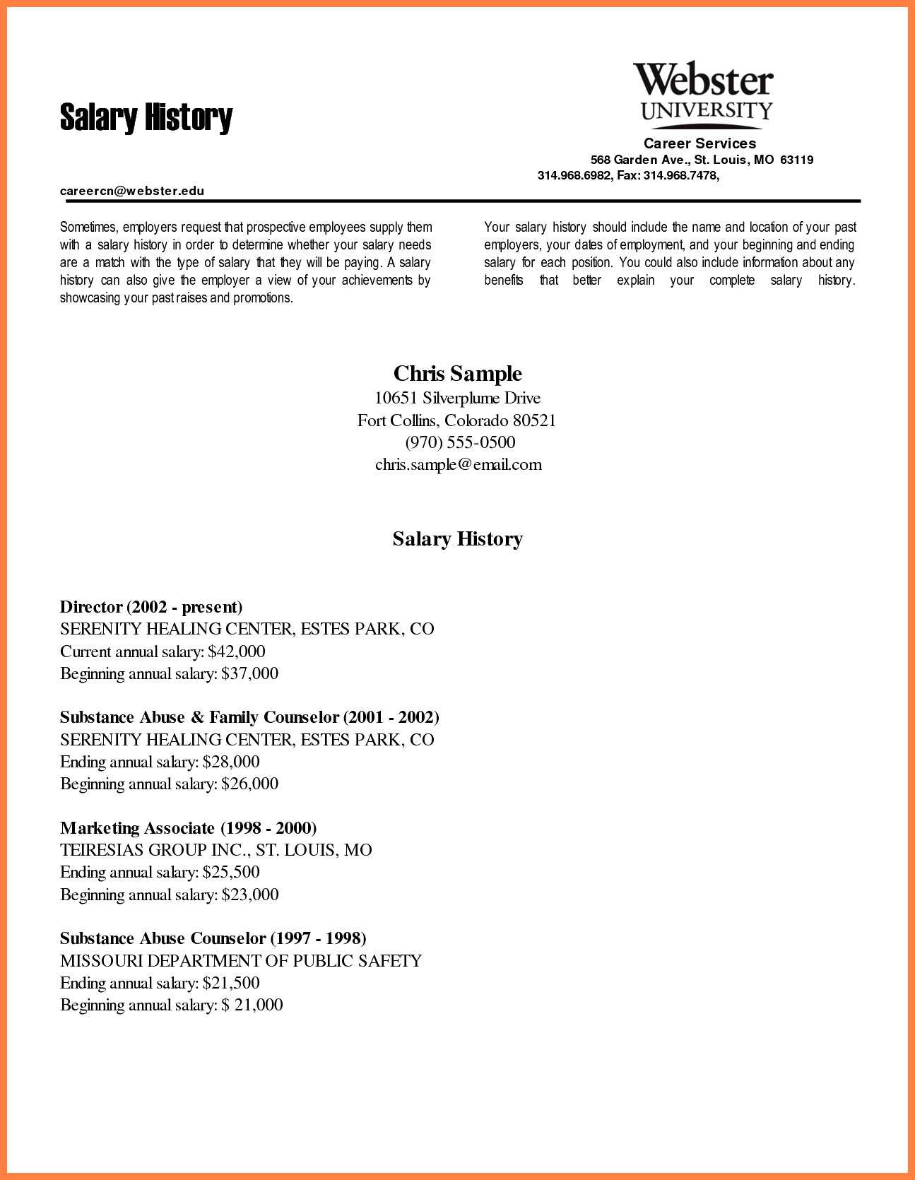 Substance Abuse Group Worksheets Along with Salary History Template Intoysearch