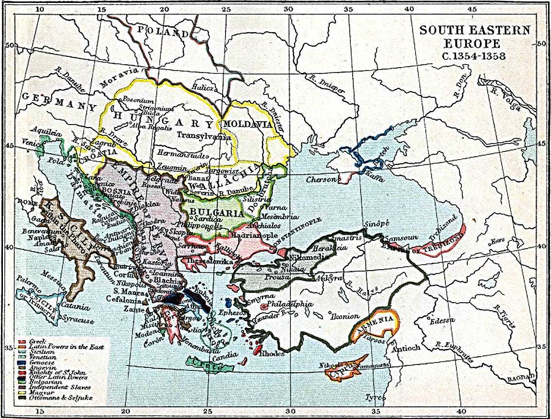 The Crusades Map Worksheet Answers or File south Eastern Europe 1354 1358 Wikimedia Mons
