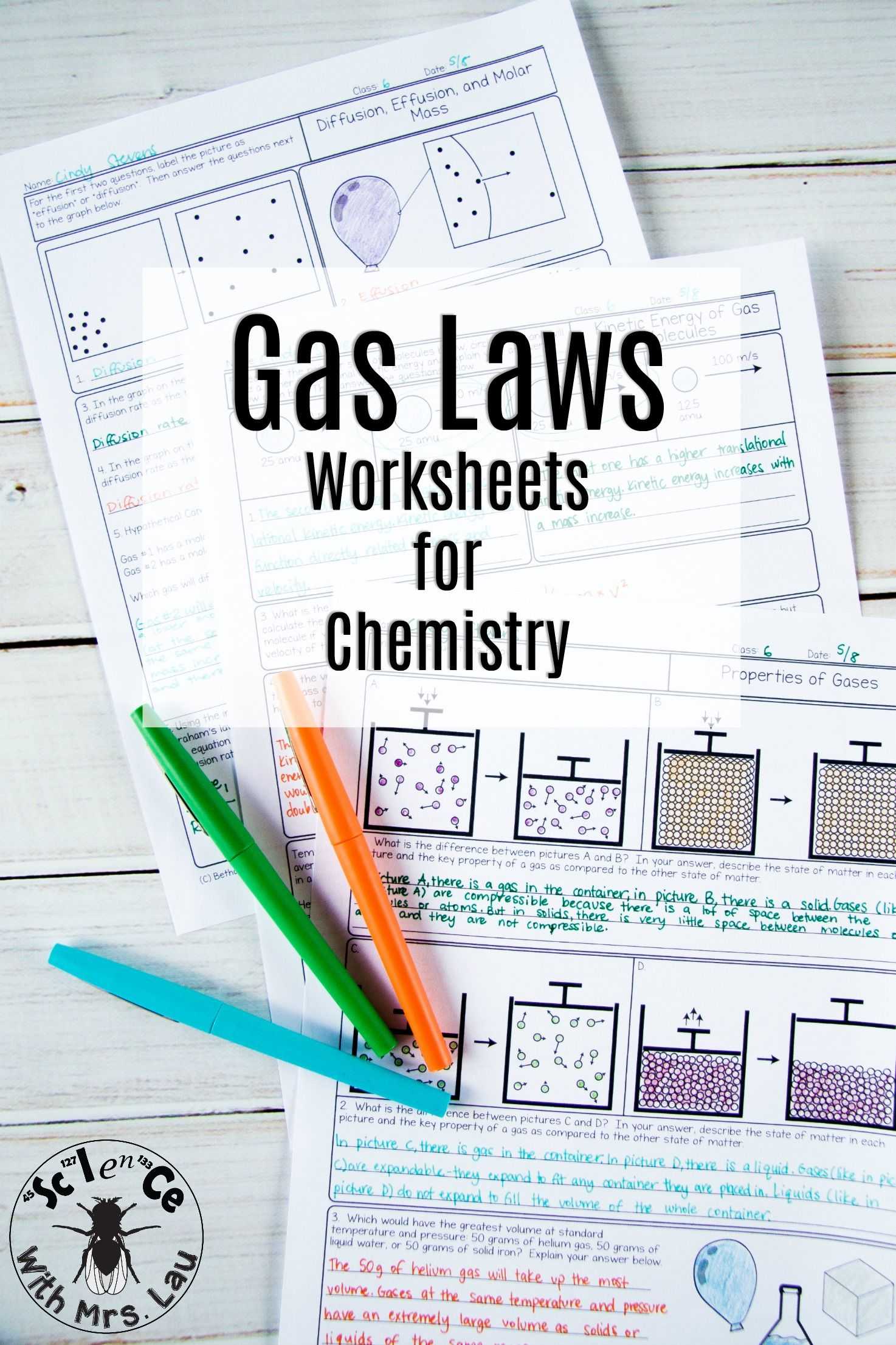 The Gas Laws Worksheet Along with Gas Laws Chemistry Homework Pages