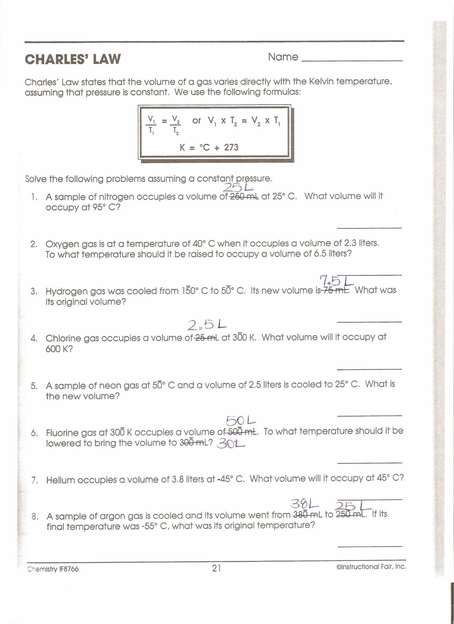 The Gas Laws Worksheet Also Worksheet Boyle S Law Worksheet Review Cute and Informative