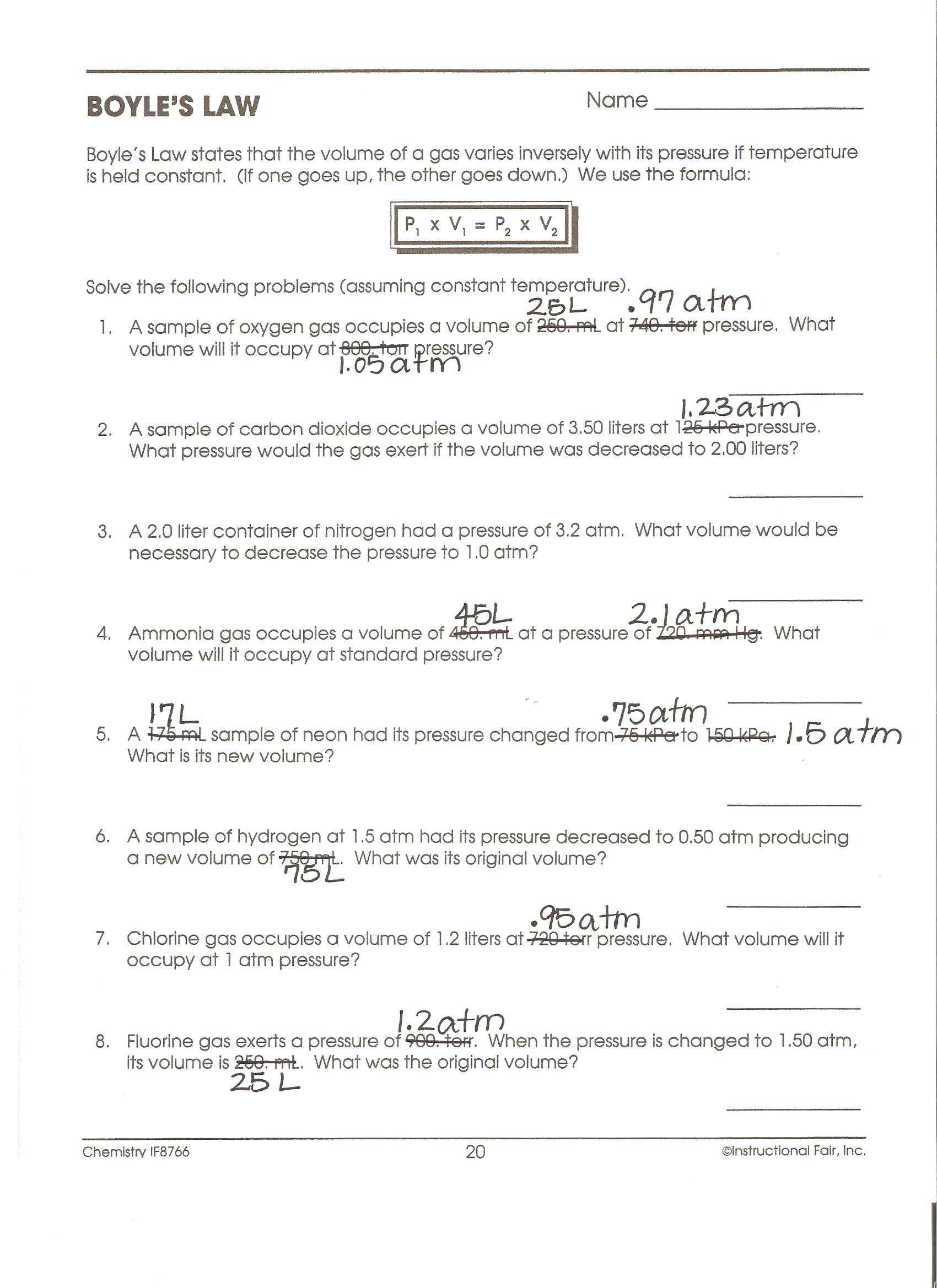 The Gas Laws Worksheet as Well as the Gas Laws Worksheet Awesome Ap Unit 1 Worksheet Answers Jensen