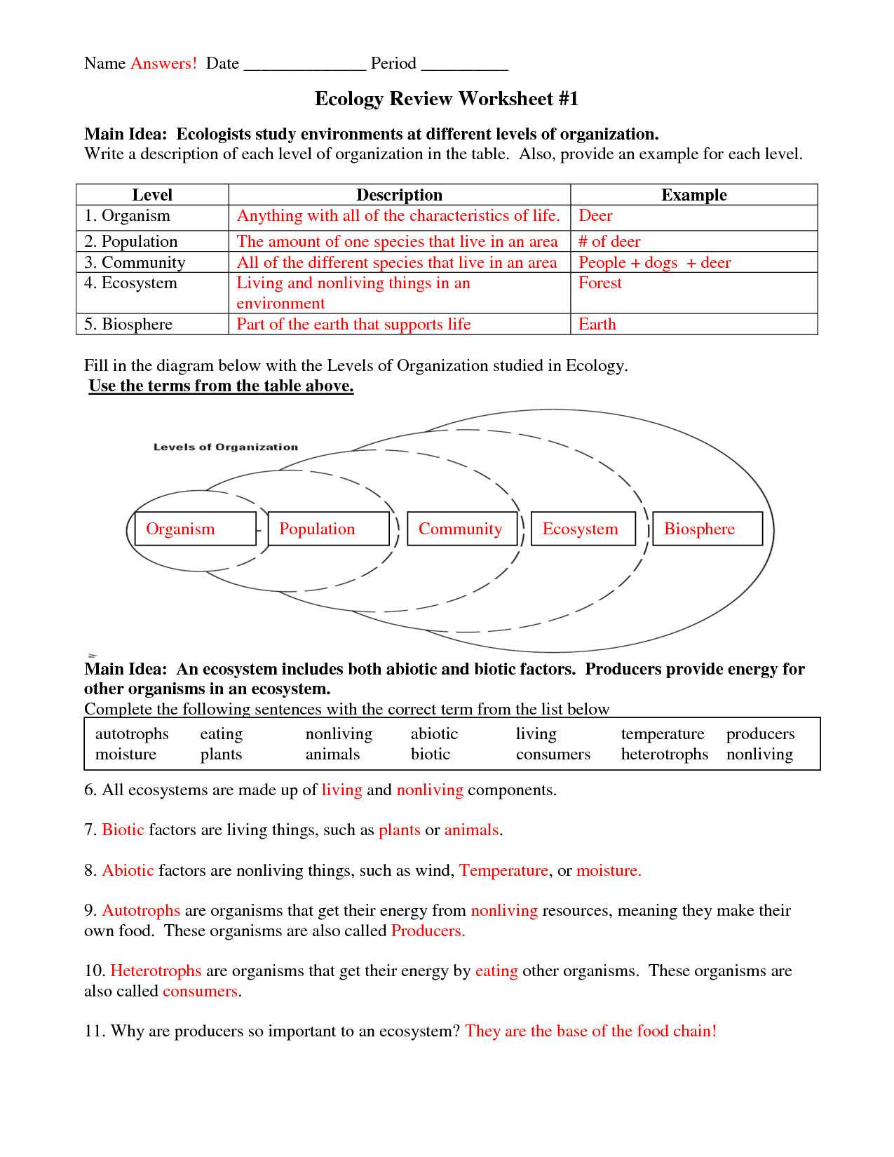 The History Of Life On Earth Worksheet Answers and Species Interactions Worksheet Answers Awesome 24 Best Ecology