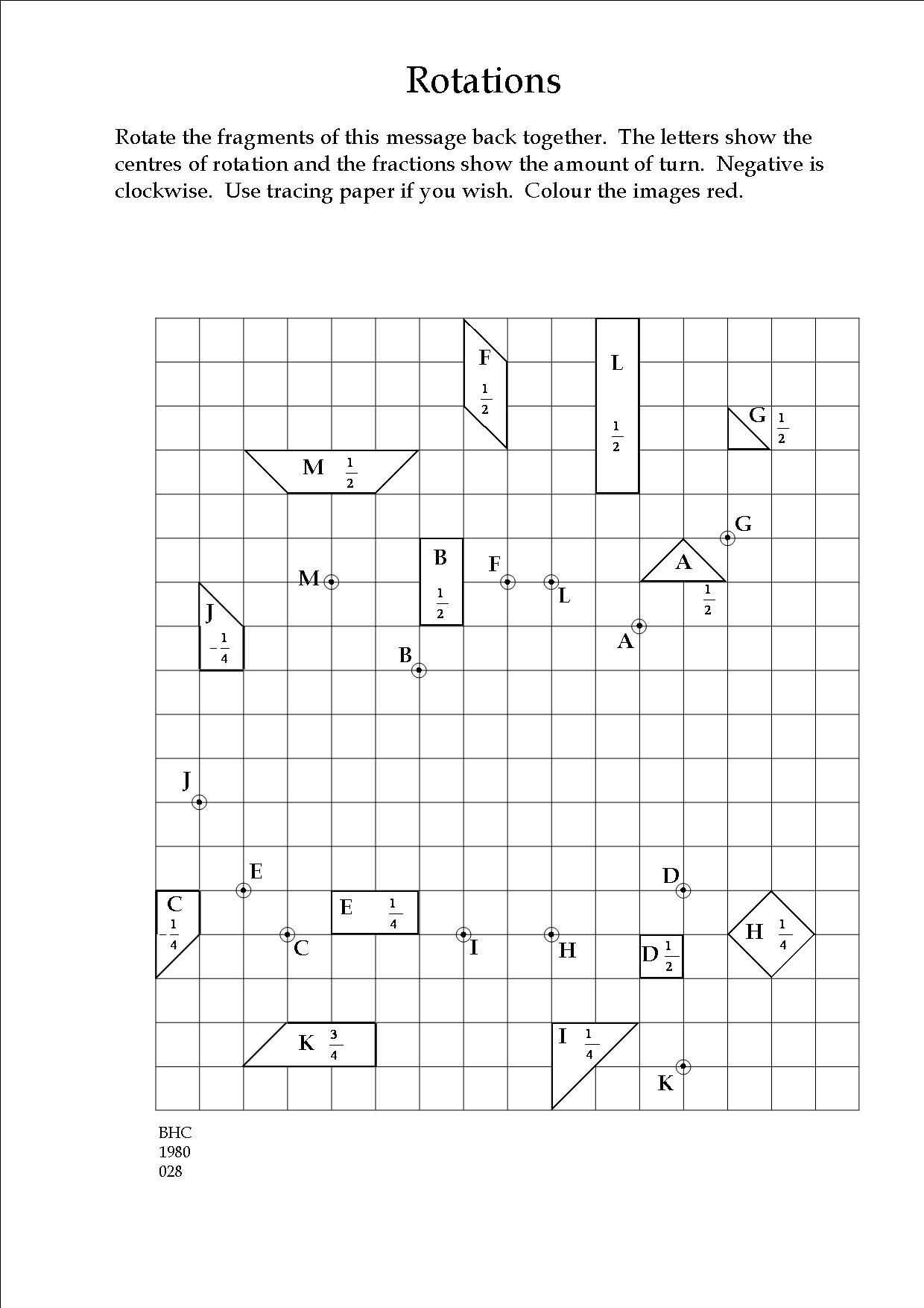 Transformation Practice Worksheet Along with An Exercise In Transformation Geometry Teaching
