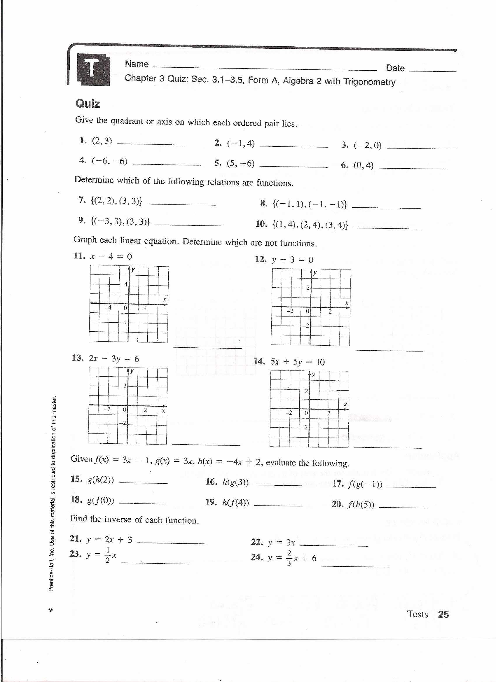 Trigonometry Practice Worksheets and Worksheet Algebra Functions Fresh Direct and Inverse Variation