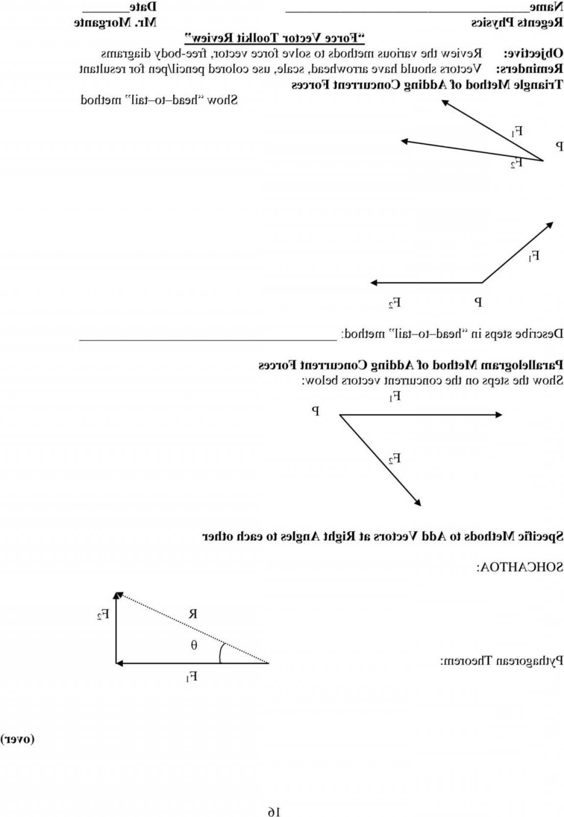 Two Dimensional Motion and Vectors Worksheet Answers Along with Unit D Laws Motion