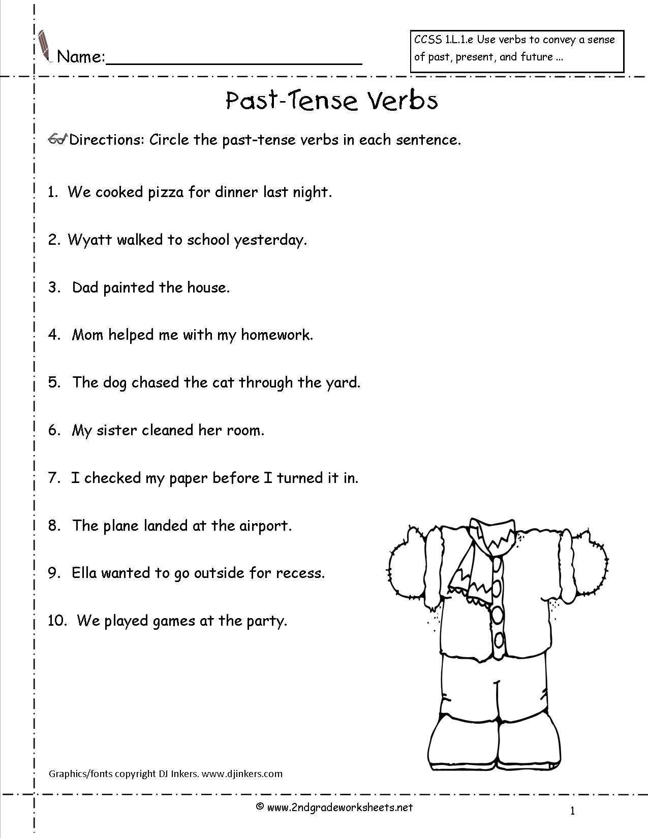 Unscramble Sentences Worksheets 1st Grade with Irregular Verbs Worksheets for 1st Grade