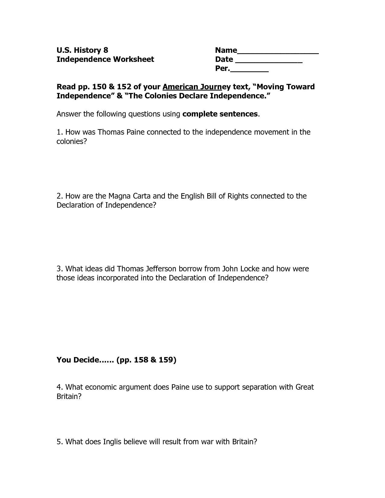 Weaknesses Of the Articles Of Confederation Worksheet and 44 Declaration Independence Worksheets All Worksheets