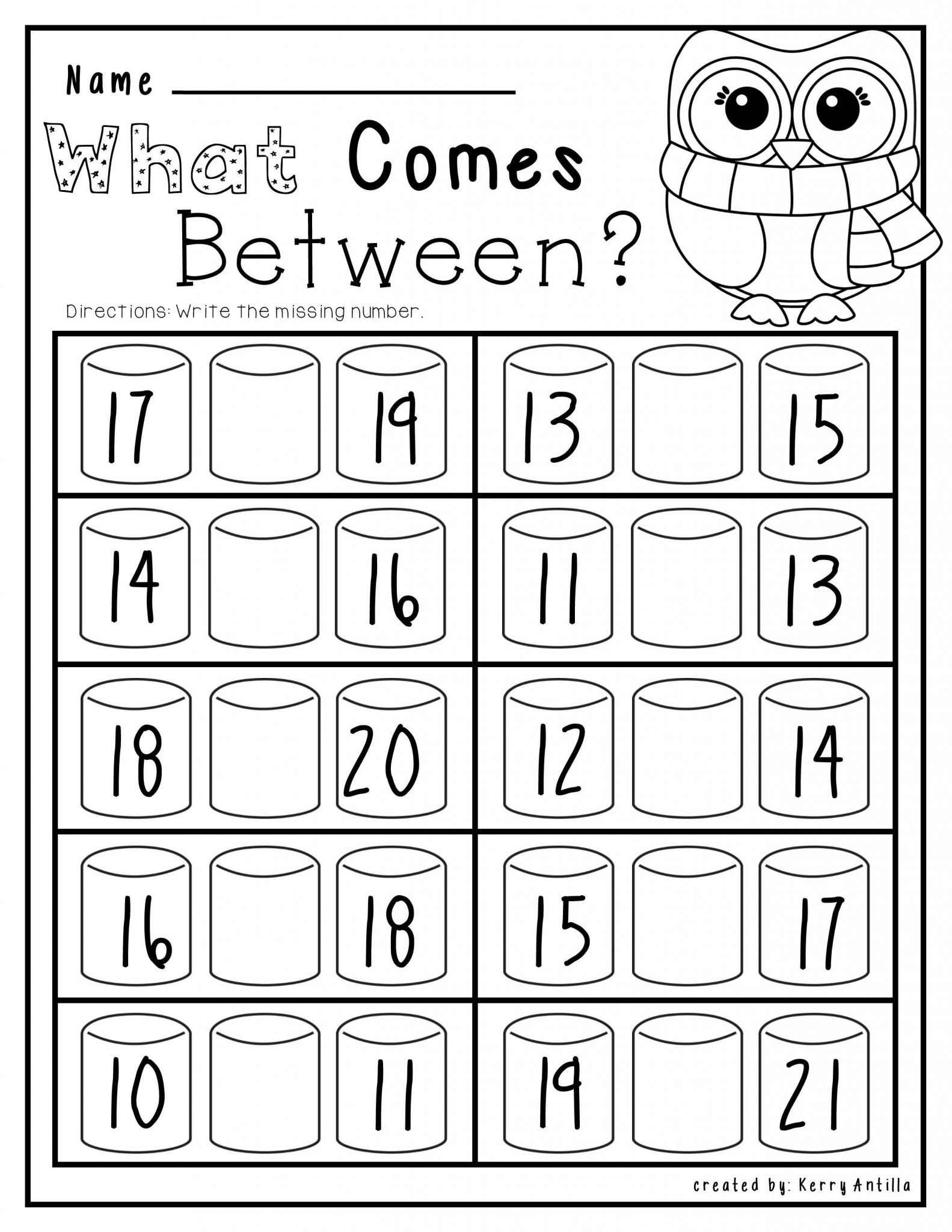 Winter Worksheets for Preschoolers as Well as Kindergarten Worksheets Missing Numbers Best No Prep Winter Math and