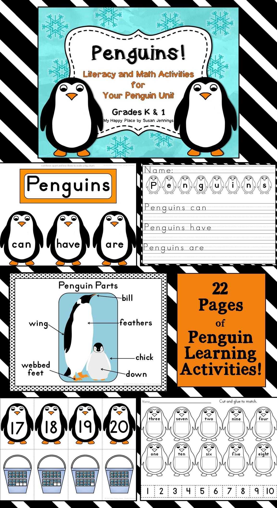 Winter Worksheets for Preschoolers or Penguins Unit Powerpoint and Printables Non Fiction