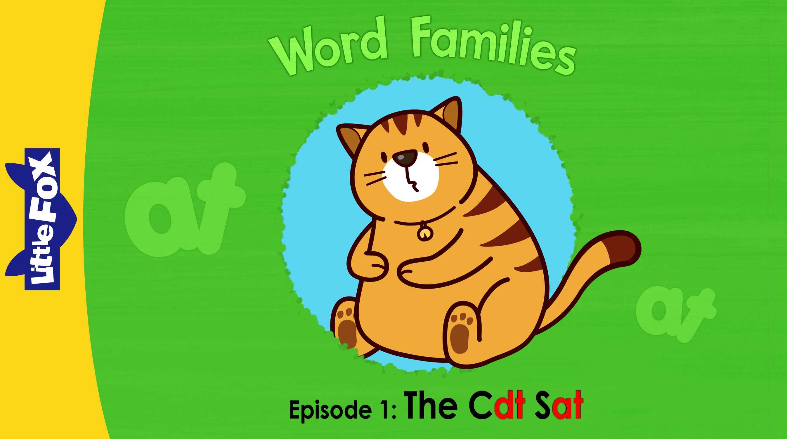 Word Family Worksheets Pdf and Word Families 1 the Cat Sat Level 1