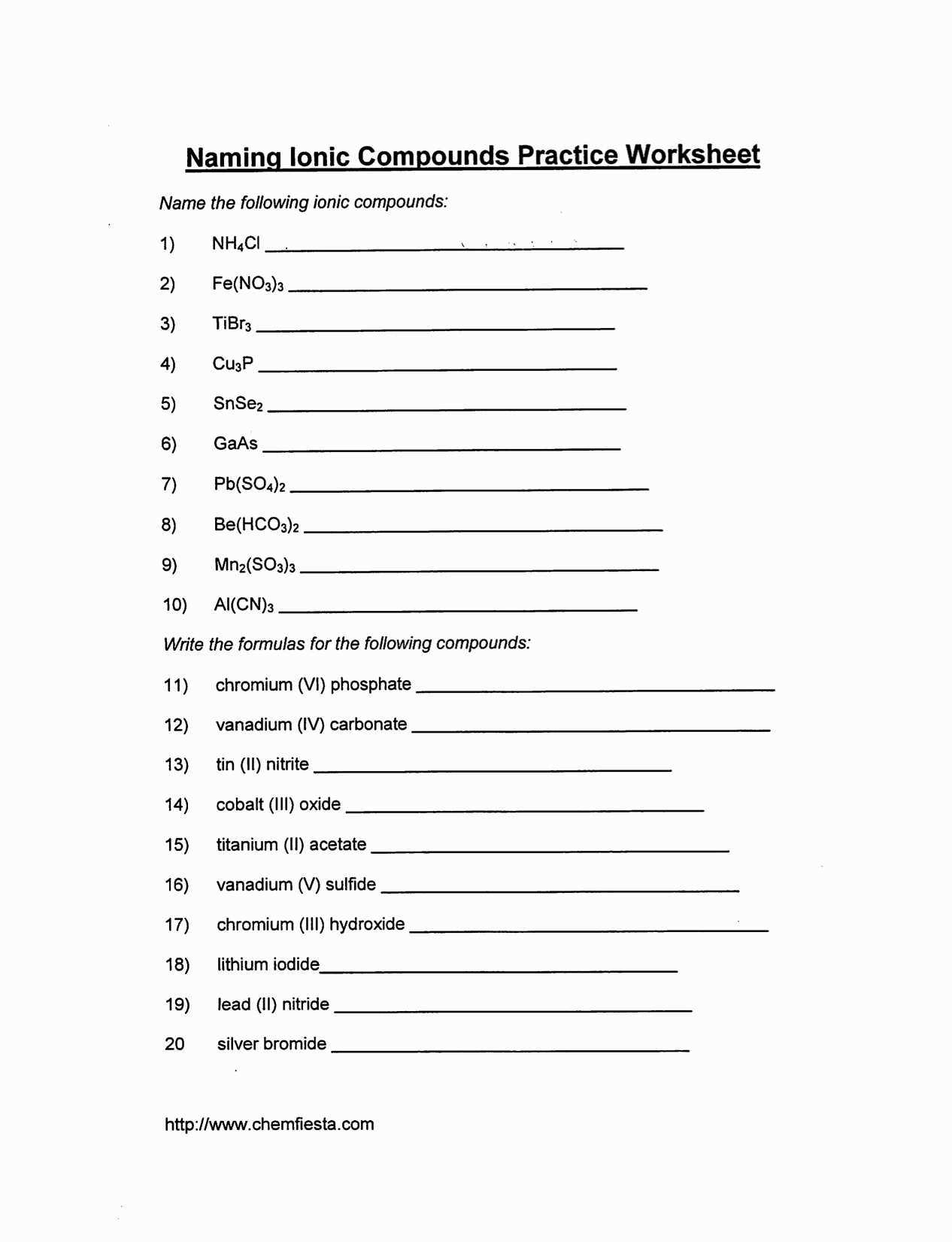 Worksheet 10 Metallic Bonds Answers Also 14 Lovely Worksheet Names Ionic Pounds