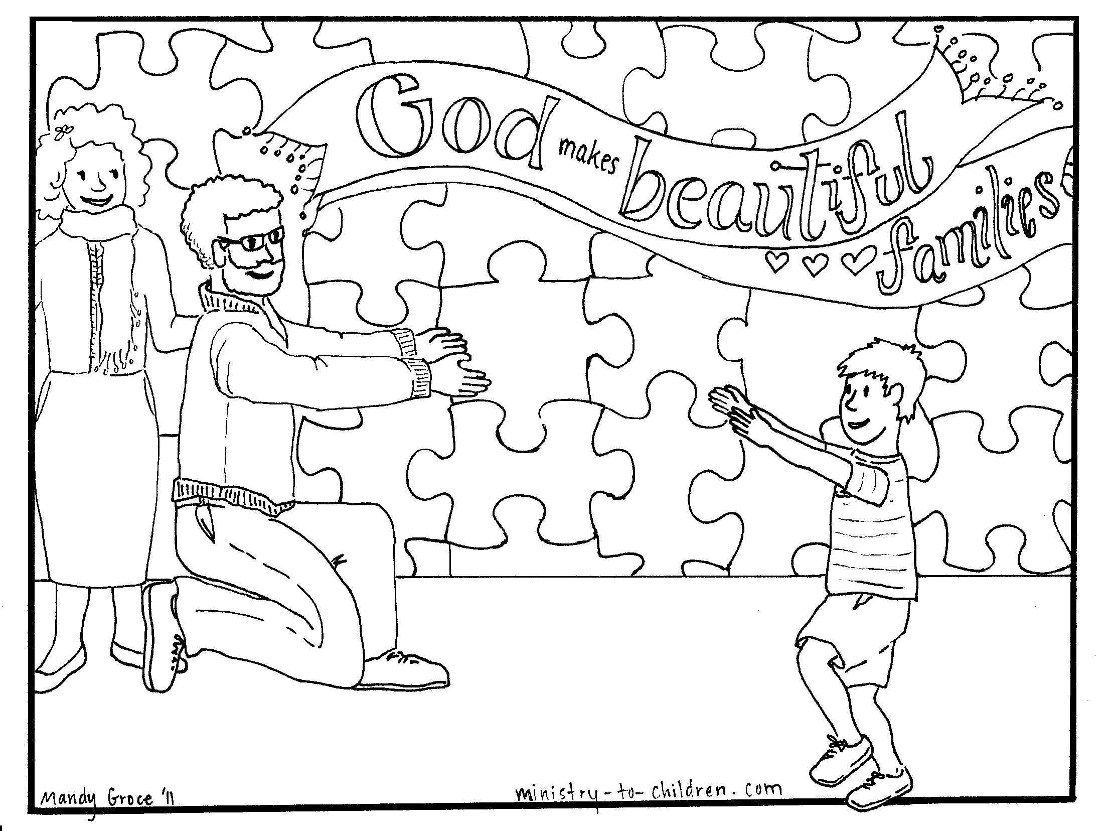 Worksheets for Kids with Autism Along with “god Makes Beautiful Families” Adoption Coloring Page