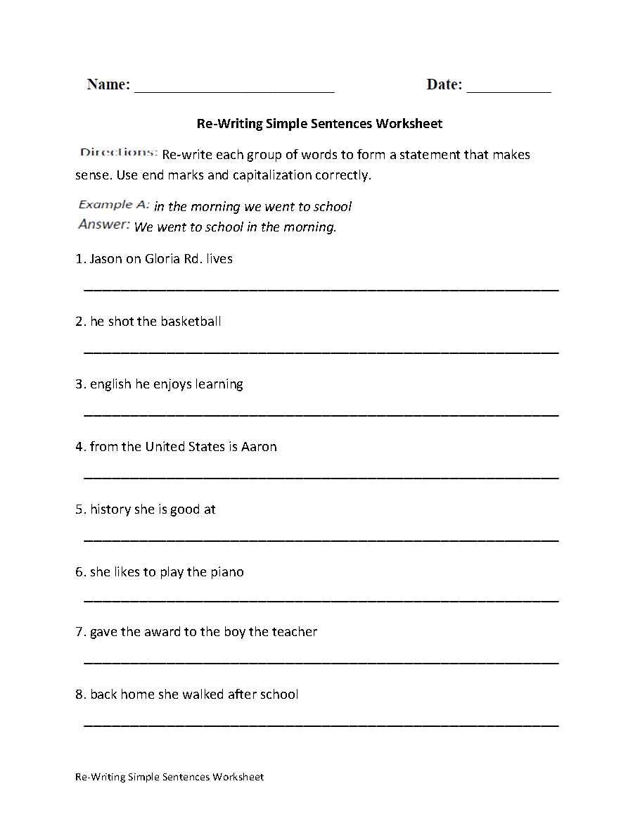 Writing Sentences Worksheets for 1st Grade as Well as 15 Best Of First Grade Writing Plete Sentences