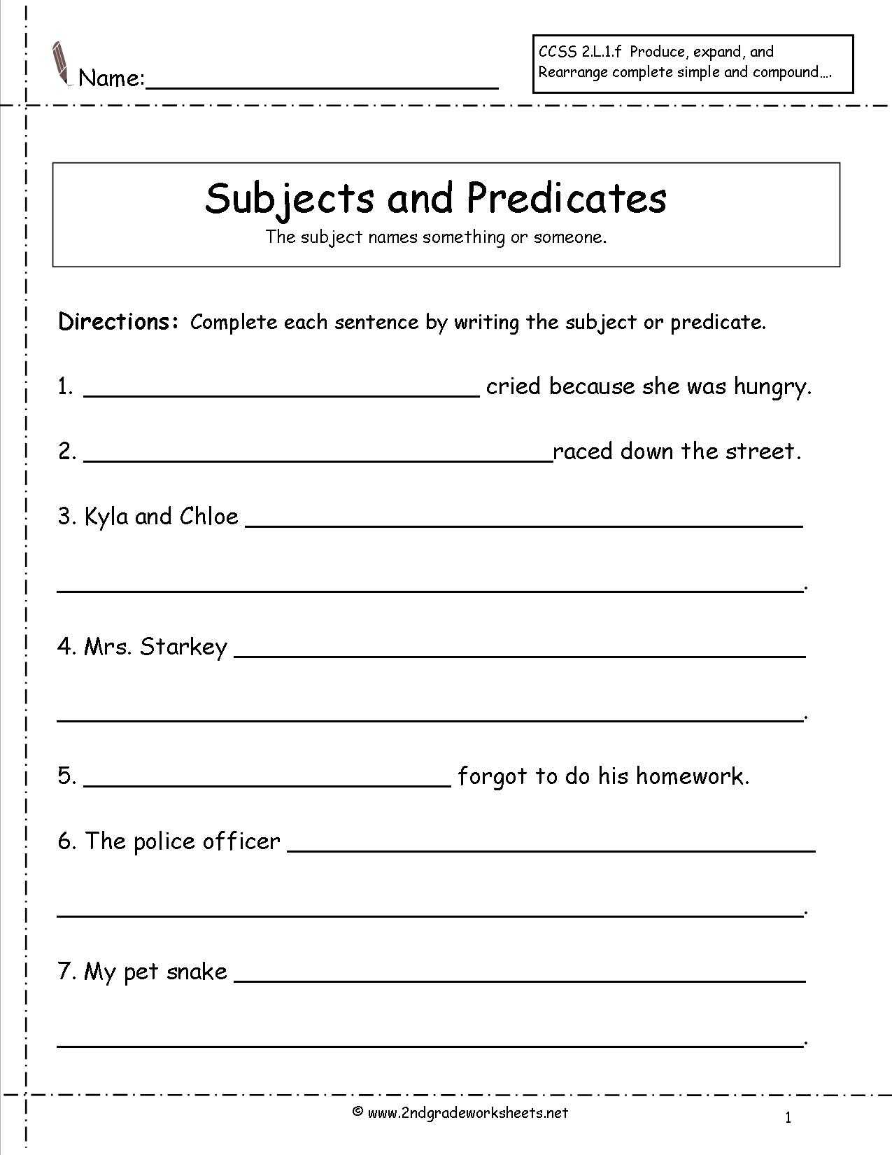 Writing Sentences Worksheets for 1st Grade together with 17 Best Of Simple Sentence Worksheets 6th Grade