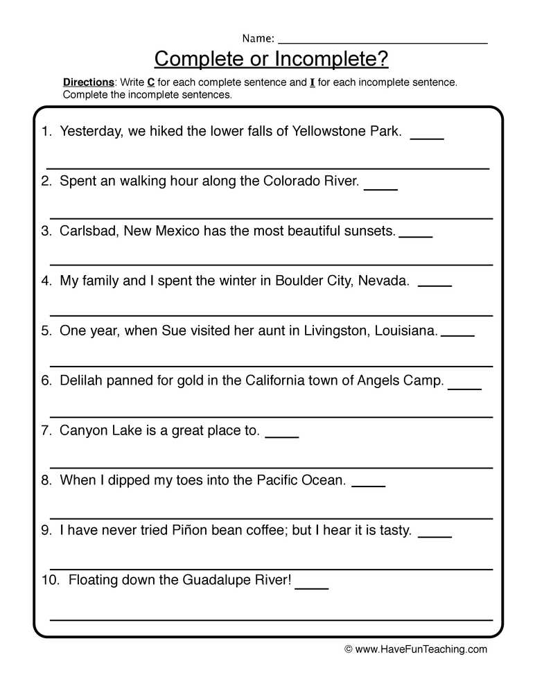 Writing Sentences Worksheets for 1st Grade together with Printables Writing Plete Sentences Worksheets