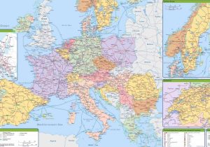 14th Century Middle Ages Europe Map Worksheet with Download Europe Map Detailed Major tourist attractions Maps
