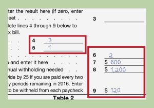 2017 Estimated Tax Worksheet together with How to Fill Out A W‐4 with Wikihow
