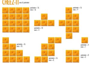 3rd Grade Geometry Worksheets as Well as E is for Explore Cheez It area & Perimeter