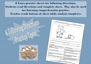 3rd Grade Reading Staar Test Practice Worksheets Along with Free Printable Following Directions Worksheets 5th Grade Math Star