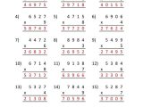 4 Digit by 1 Digit Multiplication Worksheets Pdf as Well as 19 Best Multiplication Images On Pinterest