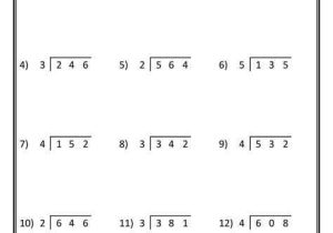 4 Digit by 1 Digit Multiplication Worksheets Pdf with 4th Grade Math Worksheets Division 3 Digits by 1 Digit 1