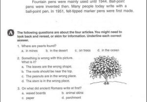 4th Grade Comprehension Worksheets Also Grade 4 Prehension Worksheets Worksheets for All