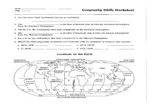 5th Grade Geography Worksheets and Geography Worksheets for Year 1 Homeshealthinfo