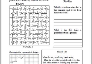 5th Grade Math Brain Teasers Worksheets as Well as Brain Teasers Worksheet 6 Here is A Fun Handout Full Of Head