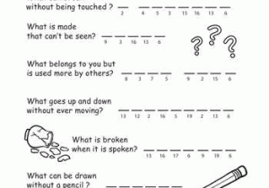 6th Grade Brain Teasers Worksheets as Well as Riddles and Codes 2