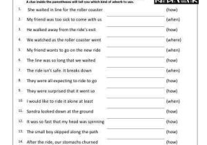 6th Grade English Worksheets or Playing with Adverbs