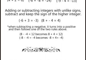 7th Grade Adding and Subtraction Of Integers Worksheet with Answers Also Subtractions Adding and Subtracting Integers Worksheet Grade the