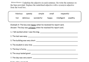 7th Grade English Worksheets with Parts Speech Worksheets 6th Grade the Best Worksheets Image