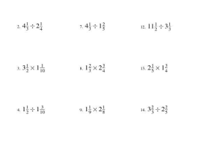 7th Grade Fractions Worksheets Along with Fractions Worksheet Multiplying and Dividing Mixed Fractions B