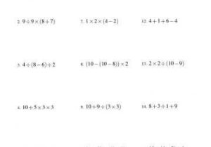 7th Grade order Of Operations Worksheet Pdf Along with order Operations with Integers Three Steps Multiplication and