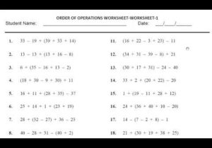 7th Grade order Of Operations Worksheet Pdf together with Worksheets 45 Re Mendations order Operations Worksheet Hd