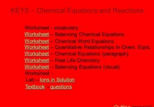8.2 Types Of Chemical Reactions Worksheet Answers with Chemical Equations & Reactions Chemical Reactions You Should Be Able