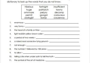 8th Grade Vocabulary Worksheets as Well as Vocabulary Test Template Guvecurid