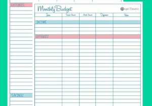 A Monthly Budget Worksheet as Well as Blank Monthly Bud Worksheet
