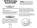 Abo Rh Simulated Blood Typing Worksheet Answers as Well as Neo Sci Teacher S Guide