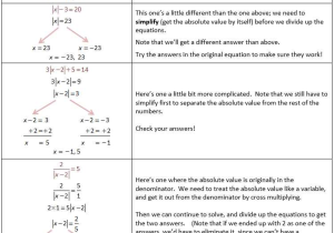 Absolute Value Inequalities Worksheet Answers Also Absolute Value Answer the Best Worksheets Image Collection