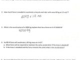 Acceleration and Free Fall Worksheet Answers Also Physical Science Worksheets Answers Worksheets for All